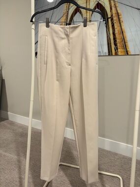 Zara Women's Cream High Waisted Pant